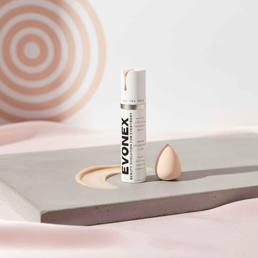 Evonex Age Defying Liquid Foundation Hydrating Light Smooth Cream with Moisturizer Brightening Matte Effects Concealer Skin Care