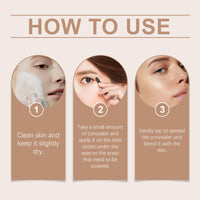 Hydrating Concealer Even Skin Tone Cover Dark Circles Acne Pores Long Lasting Makeup Brightening Skin Breathable Makeup Products